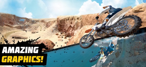 Dirt Bike Unchained - Experience the breathtaking graphic detail, from the realistic water reflections to the detailed desert canyon environments.