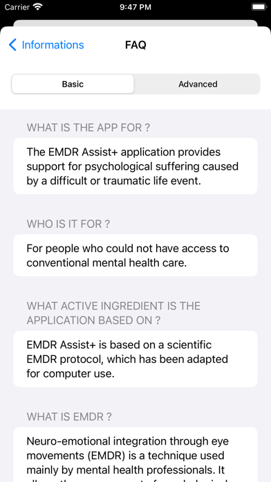 EMDR Assist+ Screenshot