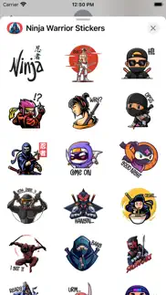 ninja warrior stickers iphone screenshot 3