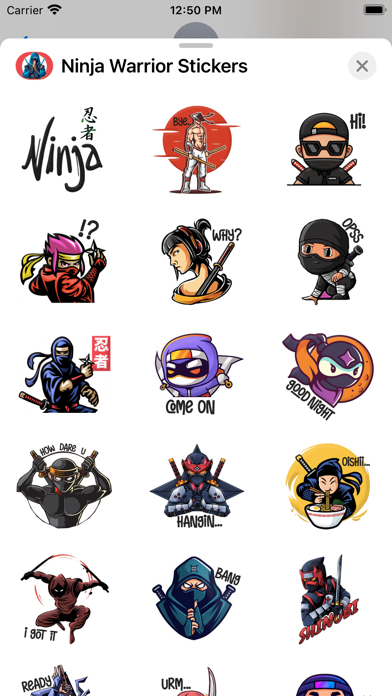 Ninja Warrior Stickers Screenshot