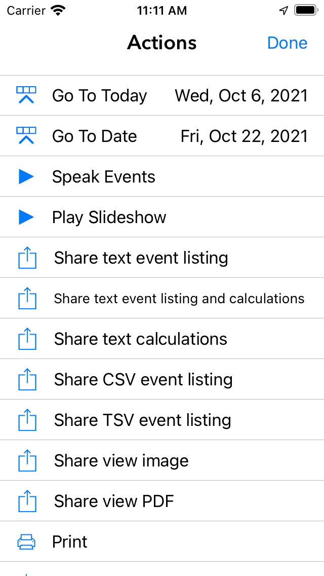 Perspectiva Calendars Charts