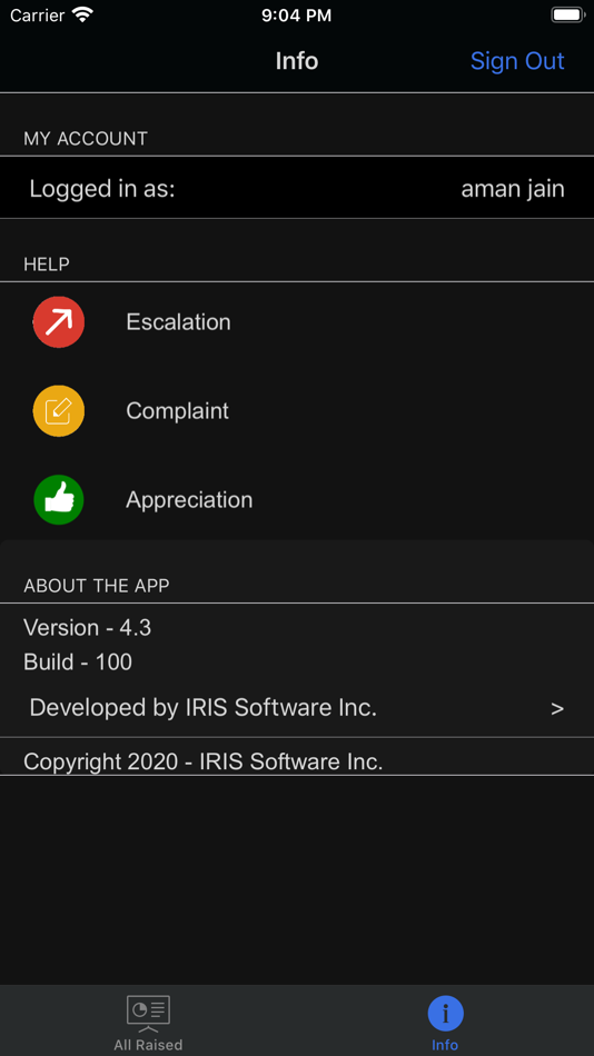 #10. iRise - Resolve & Appreciate (iOS) 由: Iris Software Technologies Private Limited