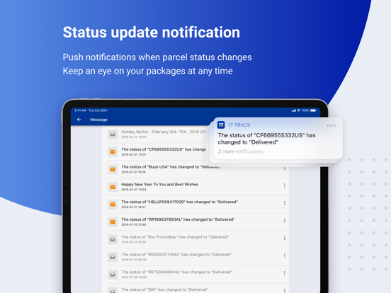 17TRACK Package Tracker iPad app afbeelding 4