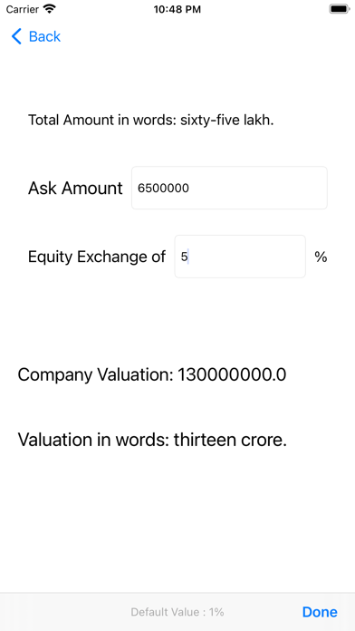 Motors Insurance Calculator Screenshot
