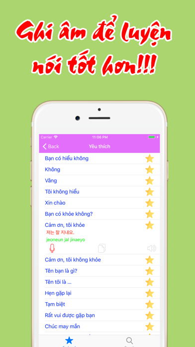 Tiếng Hàn Giao Tiếp Cơ Bản iPhone screenshot 6 - Education app
