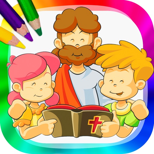 Bible coloring book game icon