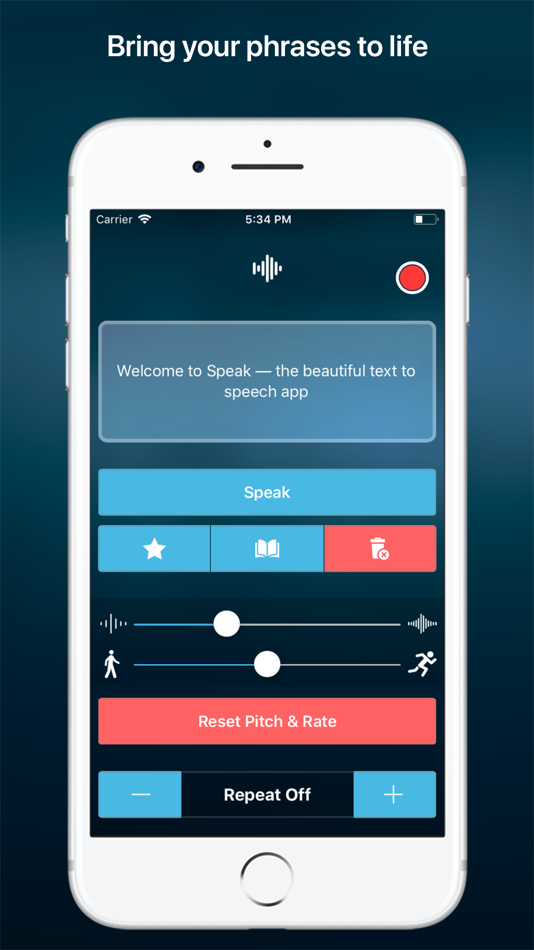 #1. Speak • Speech Synthesizer (iOS) By: Loic Verrall