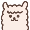cute alpaca sticker icon