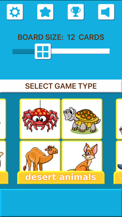 Animal Memory Matching Games Screenshot