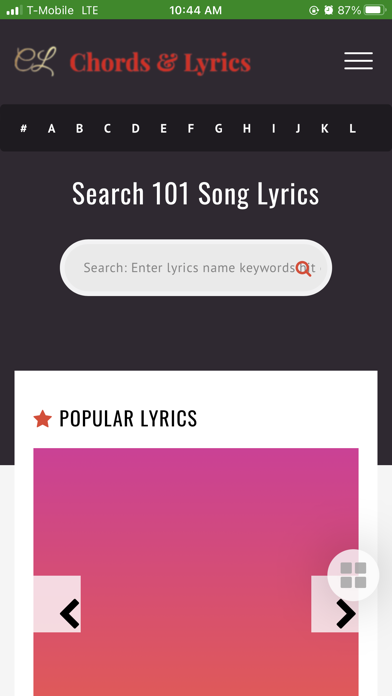 PWCHORDS Screenshot
