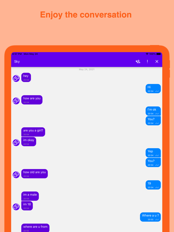 Screenshot #6 pour Sky — Chat anonyme