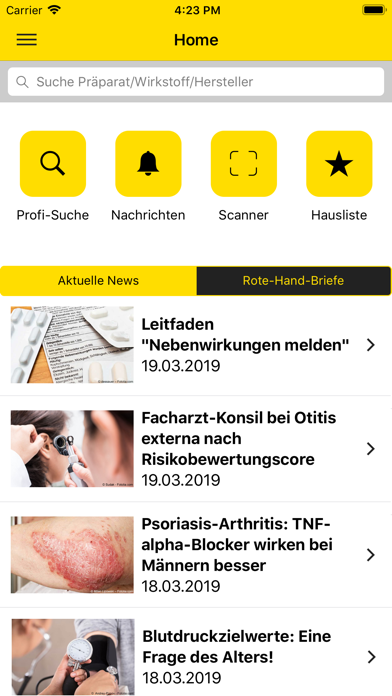 Gelbe Liste Pharmindex App Screenshot