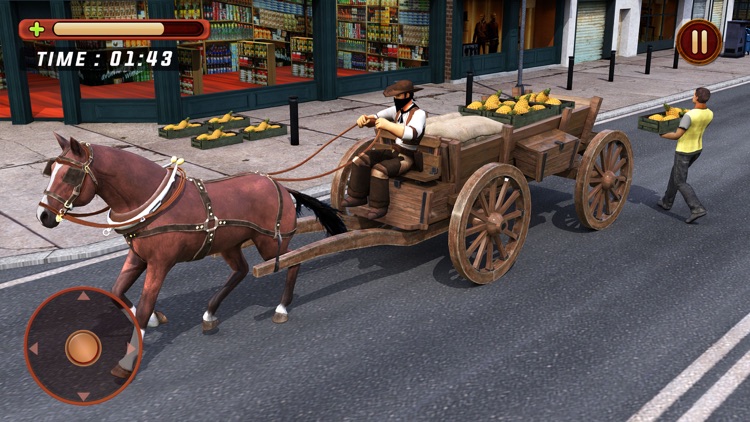 Horse Cart Riding-Horse Games screenshot-3