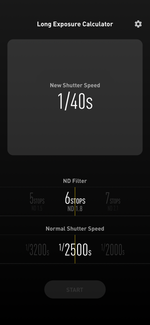 Long Exposure Calculator Screenshot
