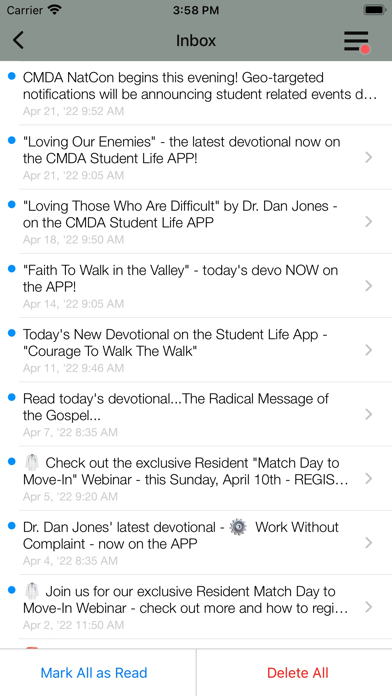 CMDA Student Life Screenshot