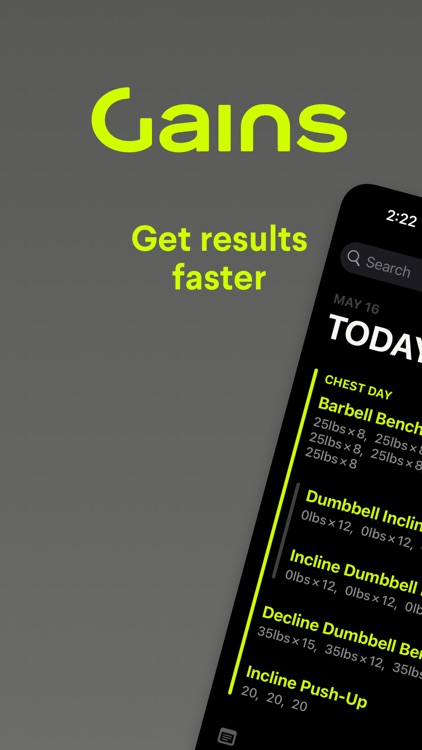 Gains Workout Tracker Gym Log