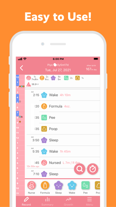 PiyoLog: Newborn Baby Tracker Screenshot