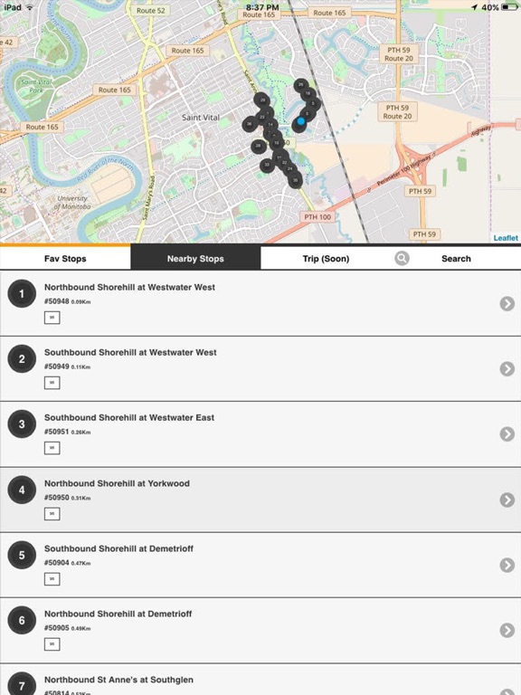 Screenshot #4 pour Winnipeg Transit RT