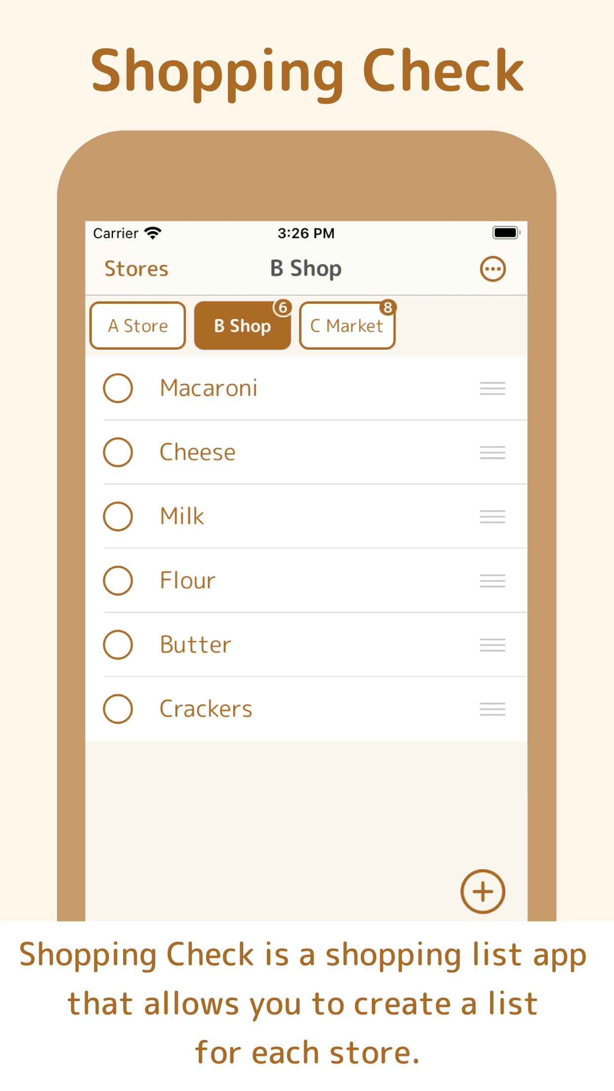 Shopping Check -Shopping List-