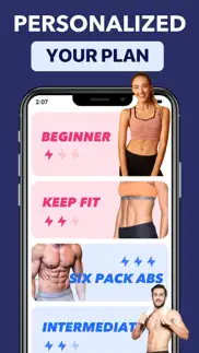 lose belly fat at home iphone screenshot 2