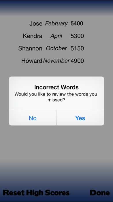 8th Grade Vocabulary Screenshot