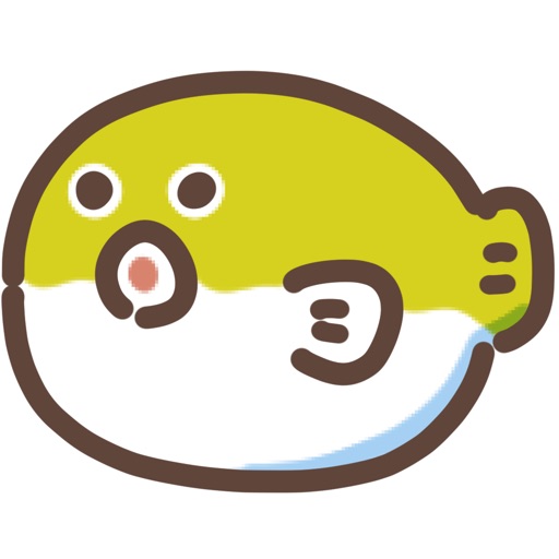 cutee blowfish sticker