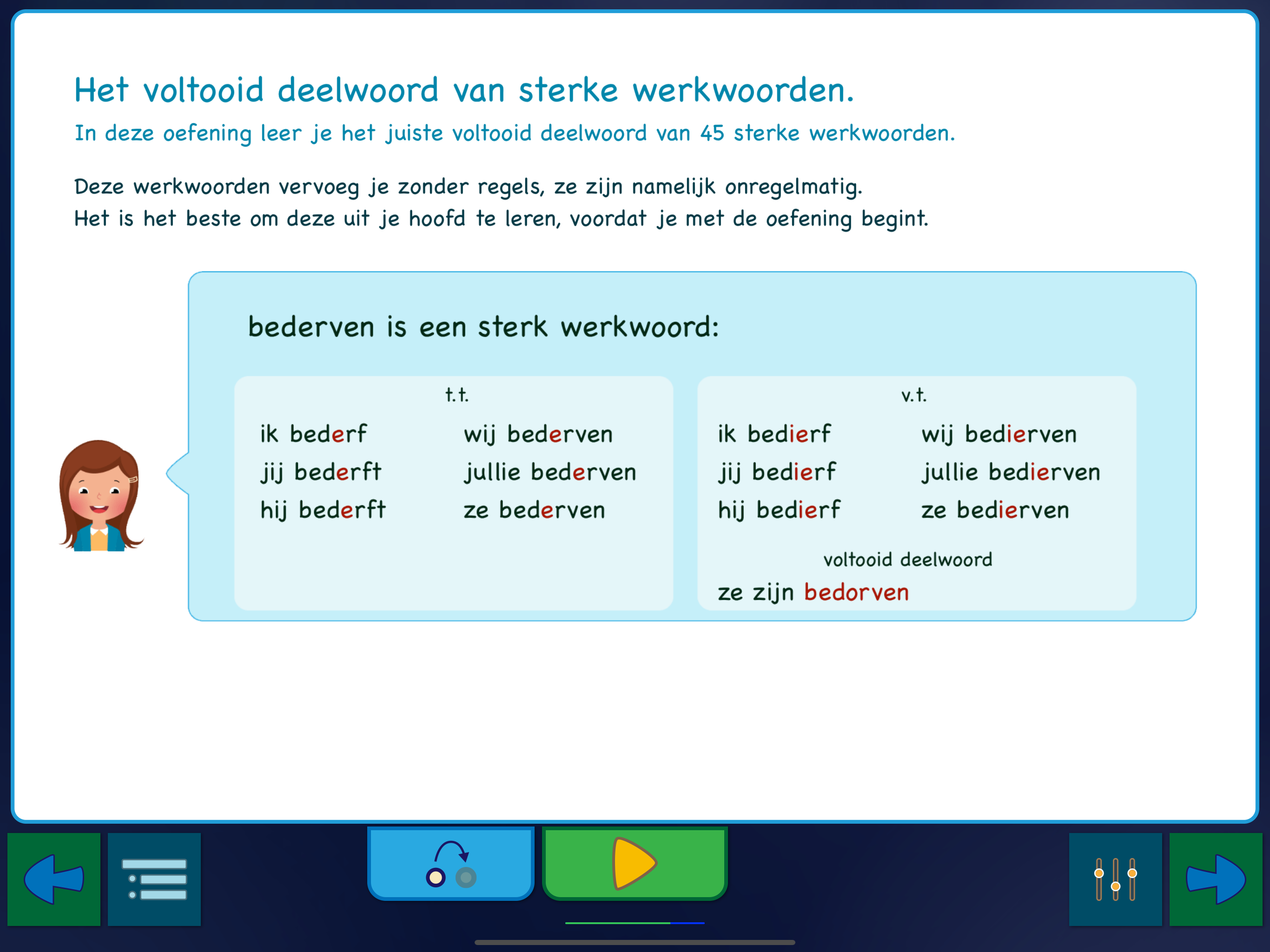 Werkwoorden vervoegen