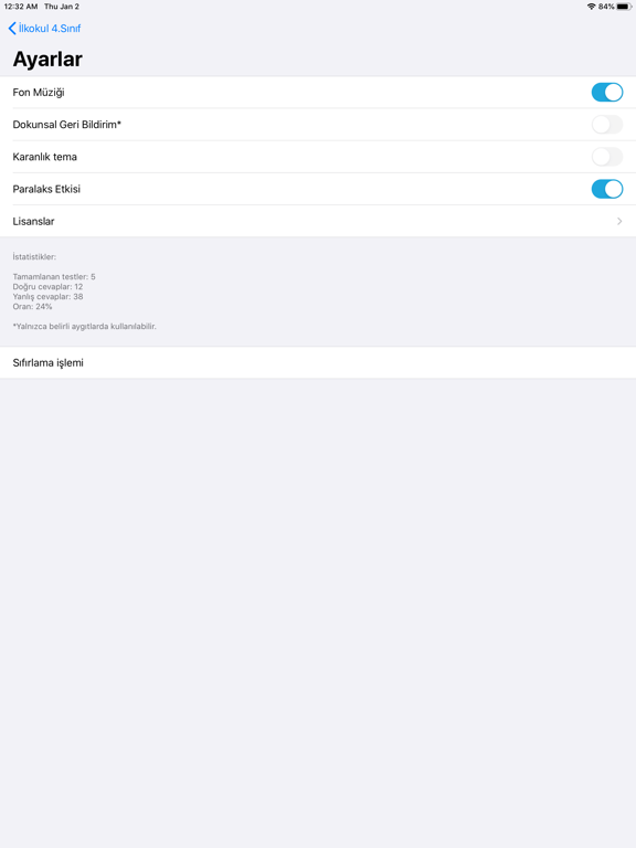Test Merkezi İlkokul 4.Sınıf iPad screenshot