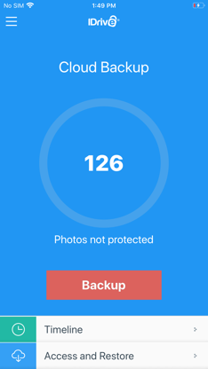 IDrive Online Backup screenshot 1