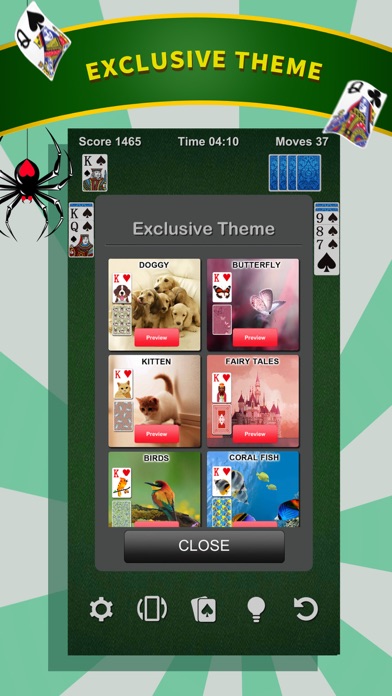 Spider Solitaire * Card Game Screenshot