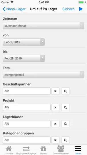 Screenshot von Der Nano-Lager auf dem iPhone 8
