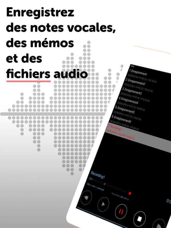 Screenshot #4 pour Dictaphone Enregistreur Audio