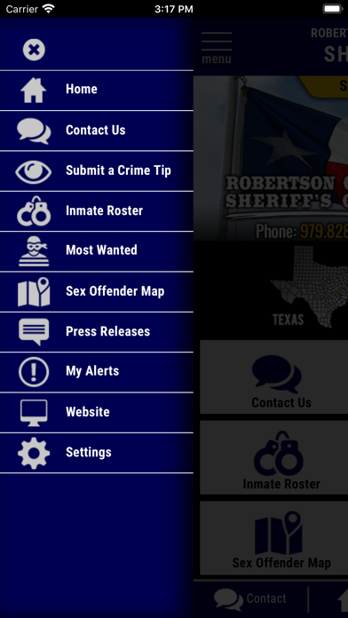 Robertson County Sheriff Texas Screenshot