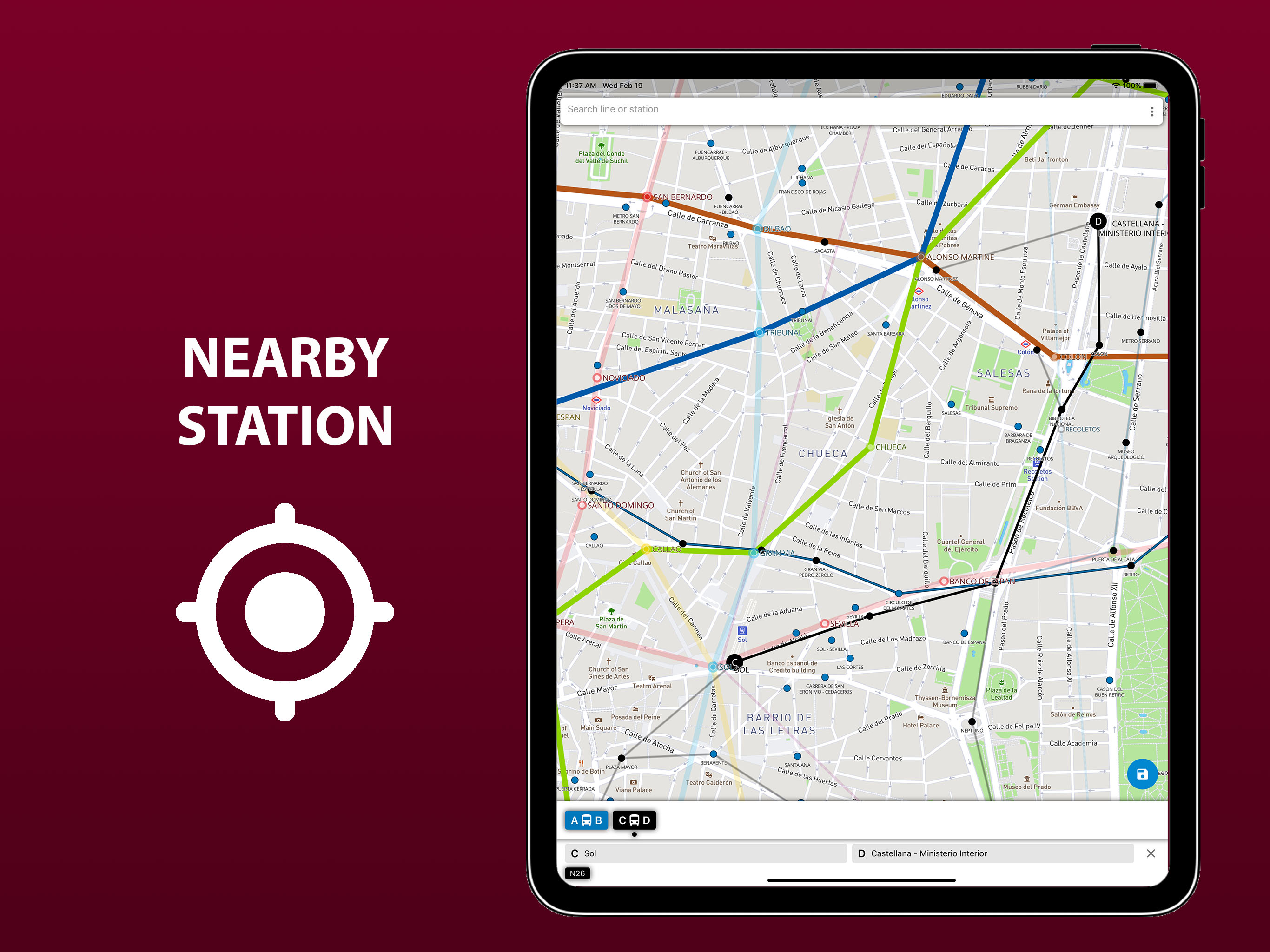 Public transport map Madrid screenshot 14