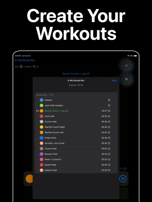 Interval Flow - WOD Timer iPad screenshot 3 - Health & Fitness app