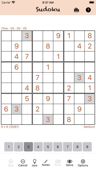 Flex Sudoku Screenshot