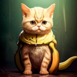 Banana Cat Happy Meme: Only Up