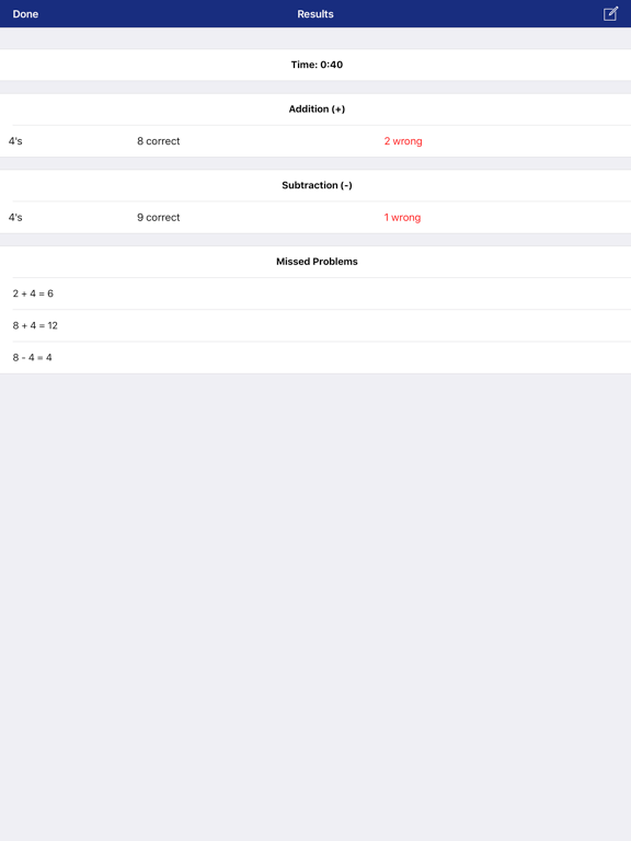 Math Fact Master iPad screenshot 4 - Education app