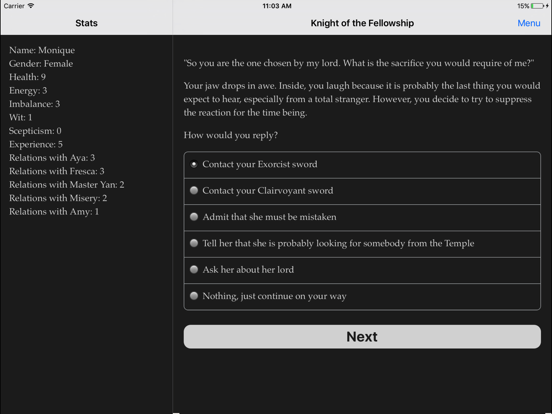 Knight of the Fellowship iPad app afbeelding 3