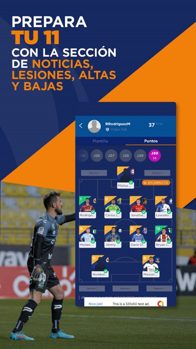 Fantasy Movistar Chile Screenshot