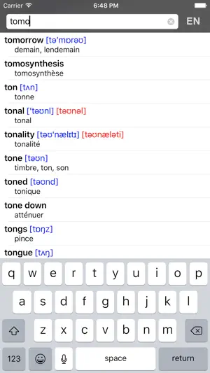 French-English dict. - DIC-o screenshot 1