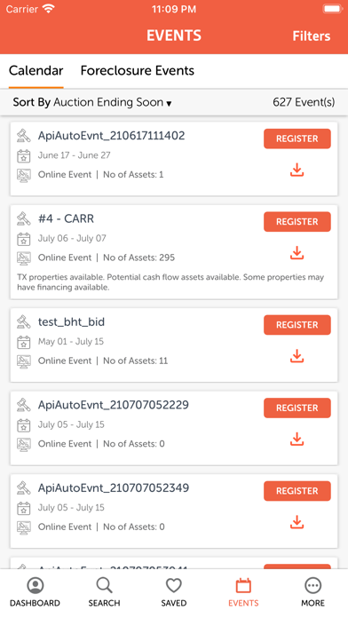 Xome Auctions Screenshot