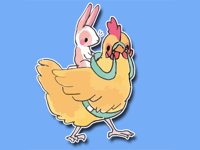 Chicken Bunny Stickers