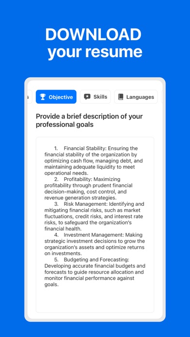 Resume Builder: Job CV Creator Screenshot