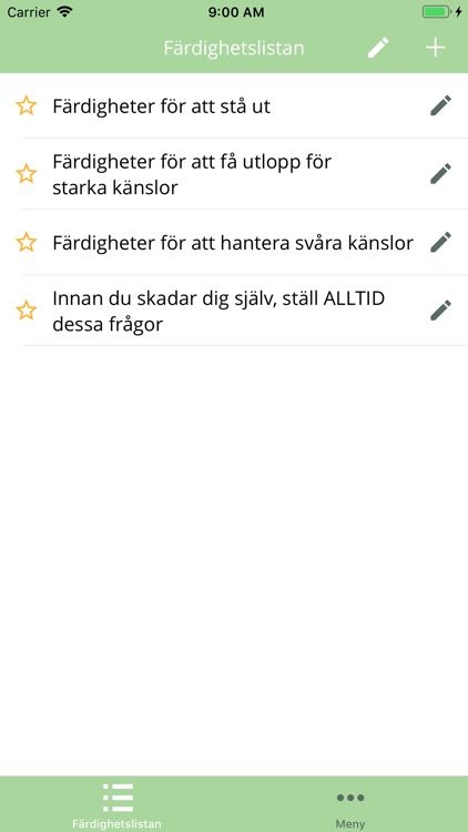 Färdighetslistan - Av SHEDO