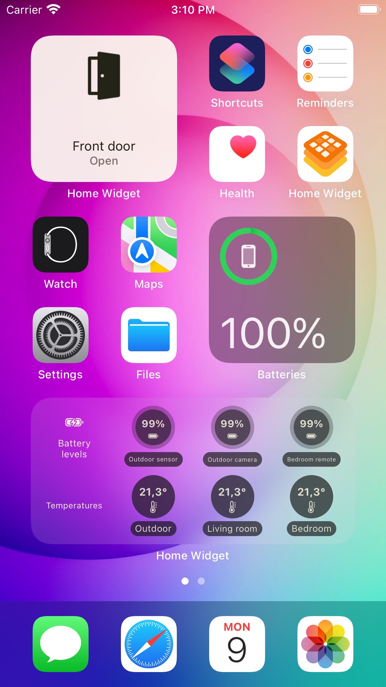 Screenshot do app Home Widget - for HomeKit