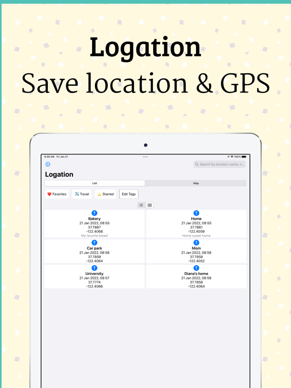 Save Location GPS - Logationのおすすめ画像1
