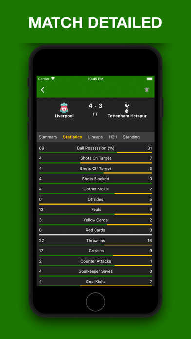 FastScore: Football score app Screenshot