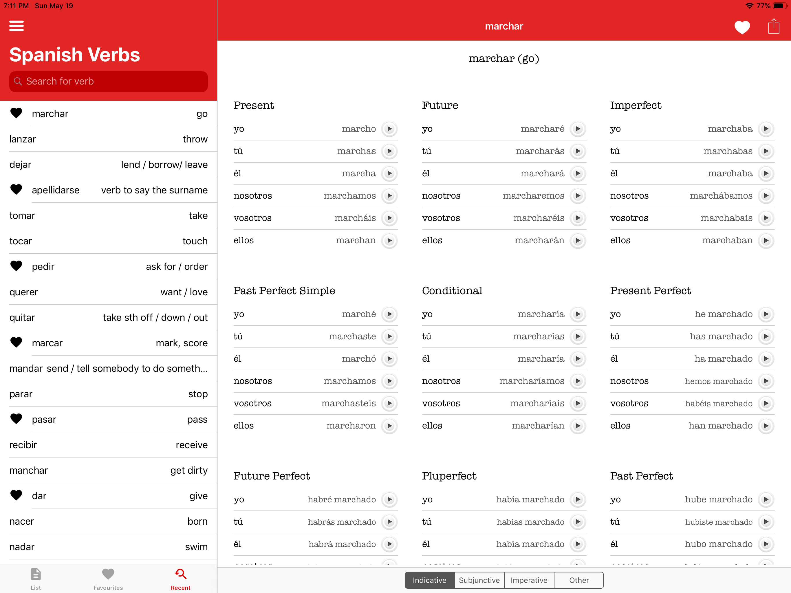 Spanish Verb Conjugator Pro screenshot 16