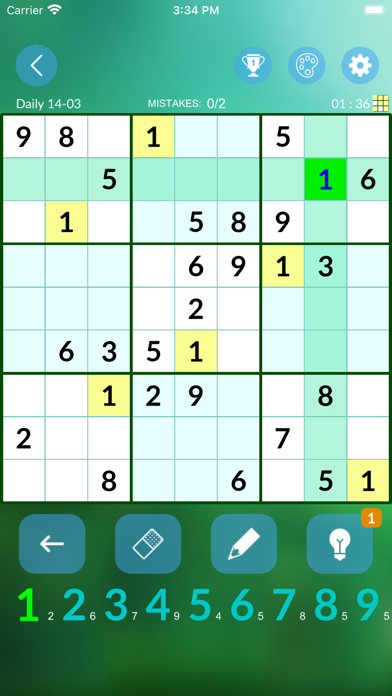 Screenshot #1 pour ^Sudoku - Jeu de logique
